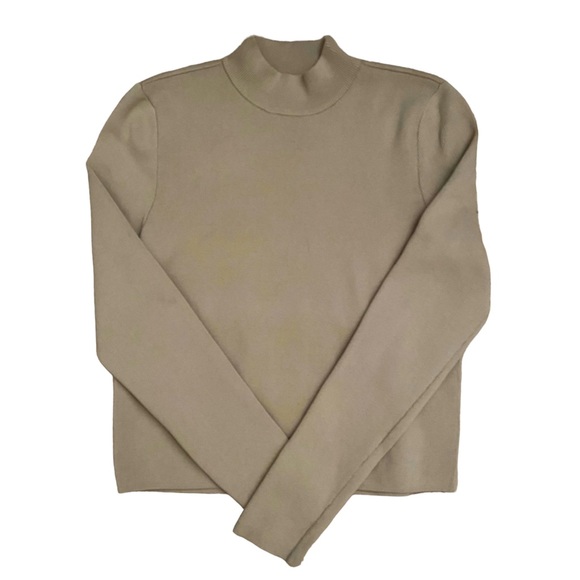 Tan Knit Turtleneck Sweater - Picture 1 of 3